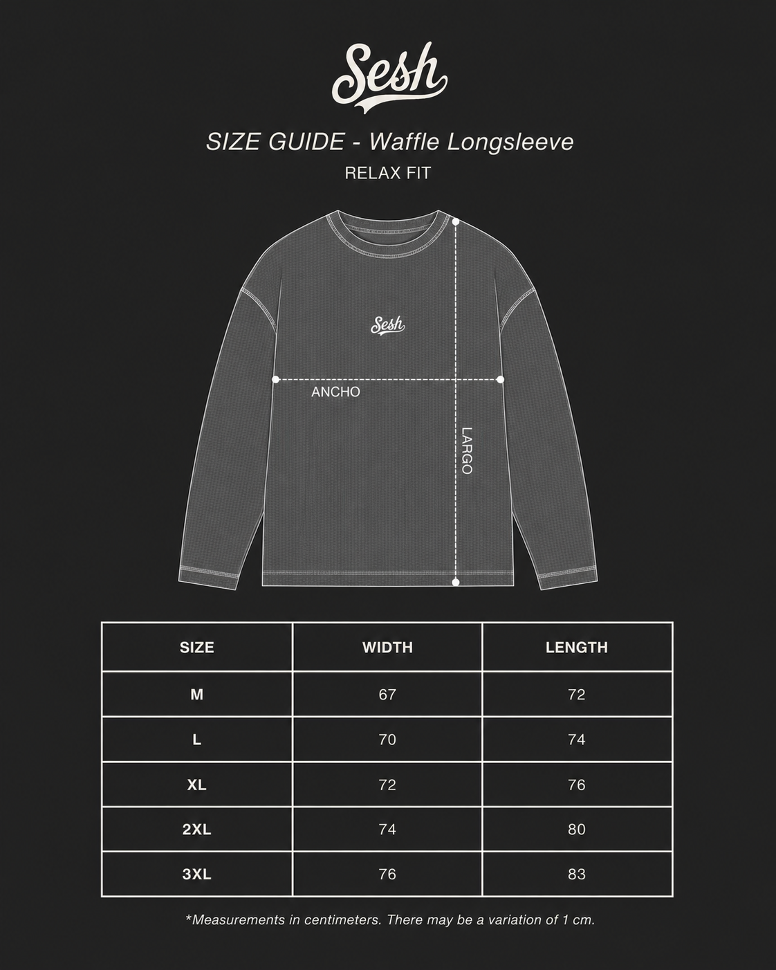 Polera Manga larga / Waffle capuccino