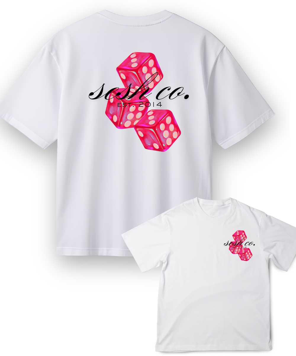 Polera Dados Rosado SESH – vista trasera