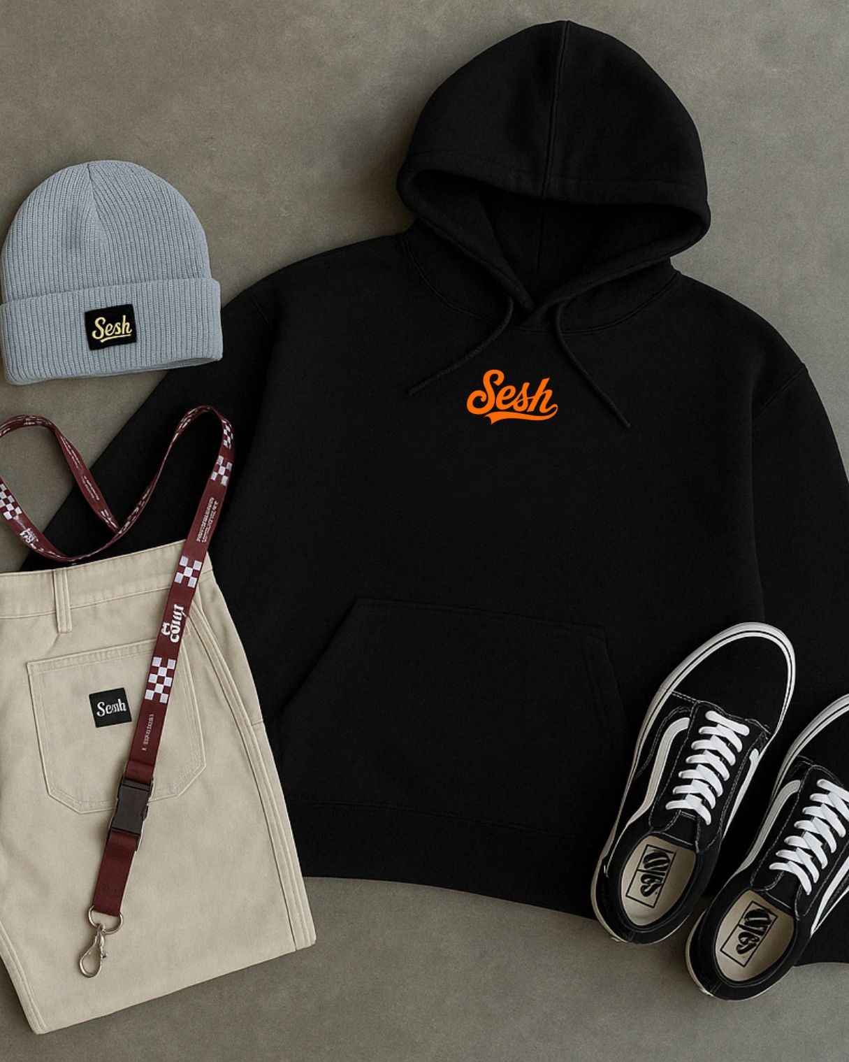 A25 PROMO PACK POLERON NEGRO+GORRO+LANYARD