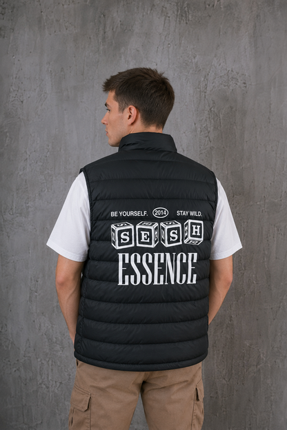 PUFF VEST NEGRO ESSENCE