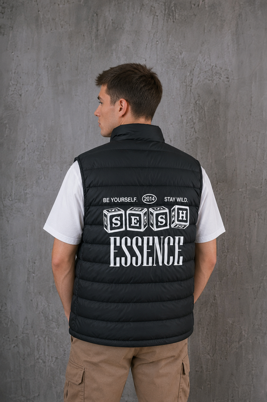 PUFF VEST NEGRO ESSENCE
