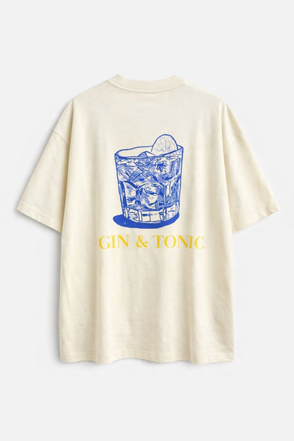 Polera Oversize Gin & Tonic SESH | Heavy Cotton 250g Chile