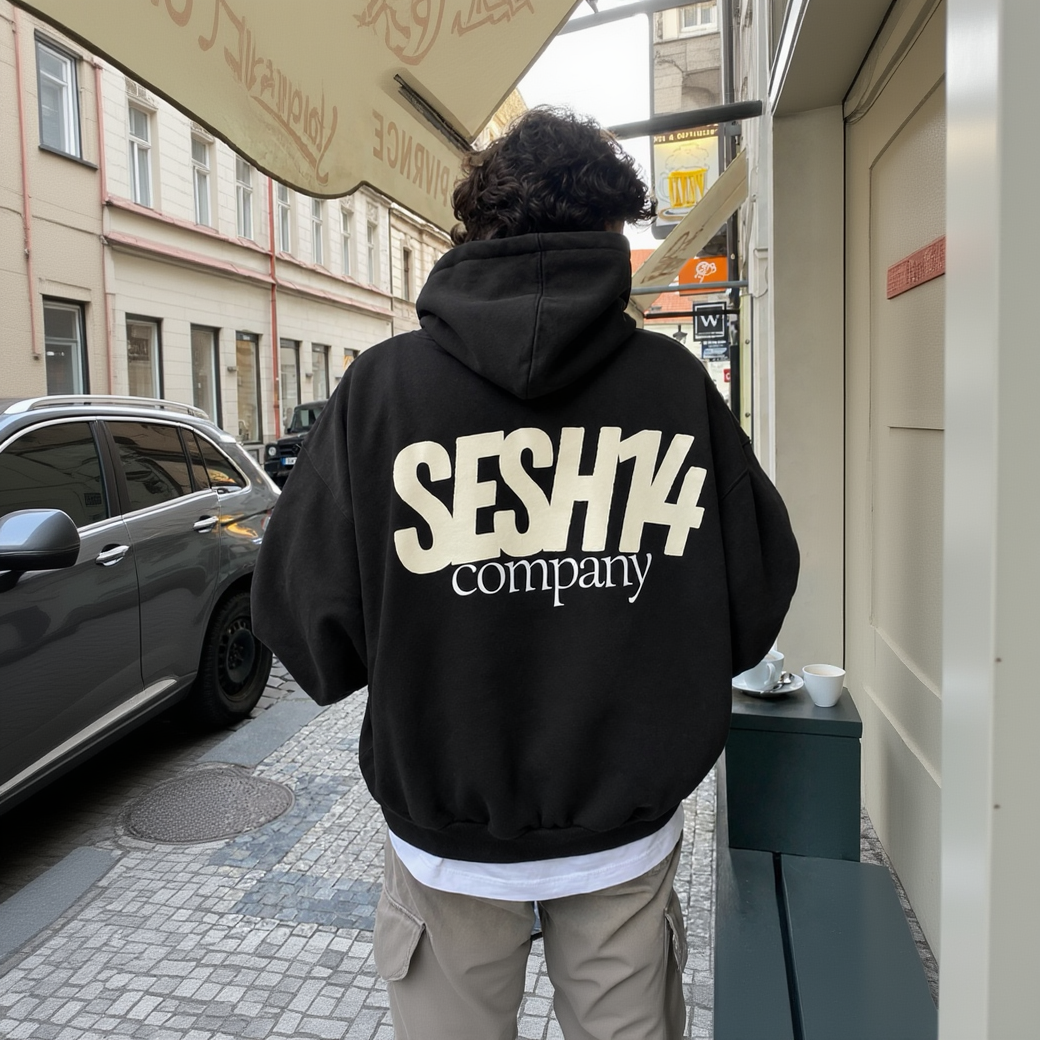 Polerón Negro SESH14 — Boxy