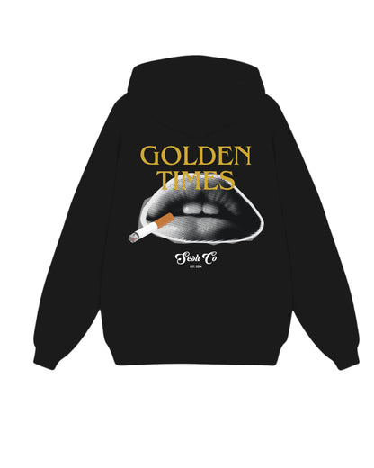 Polerón Golden Times Negro SESH | Hoodie Estampado Chile