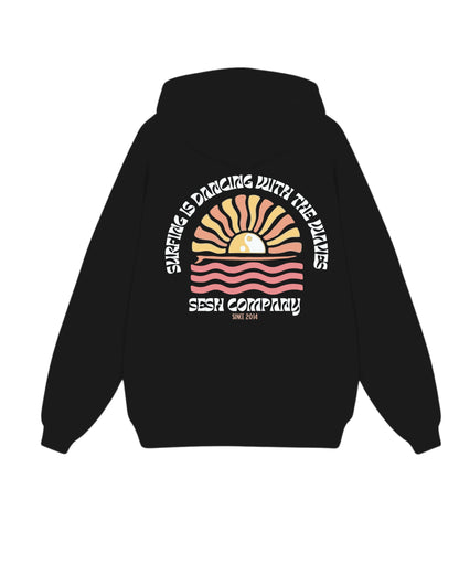 Polerón Sunset Negro SESH | Hoodie Streetwear Chile