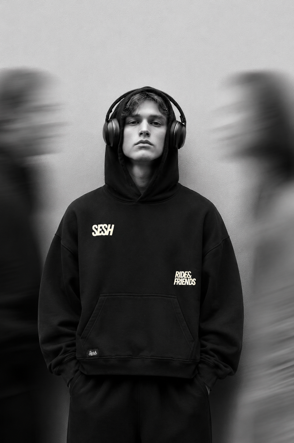 Polerón Negro SESH14 — Boxy