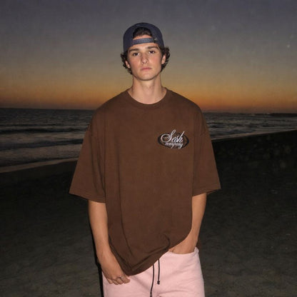 Polera Oversize Chocolate SC SESH – vista trasera