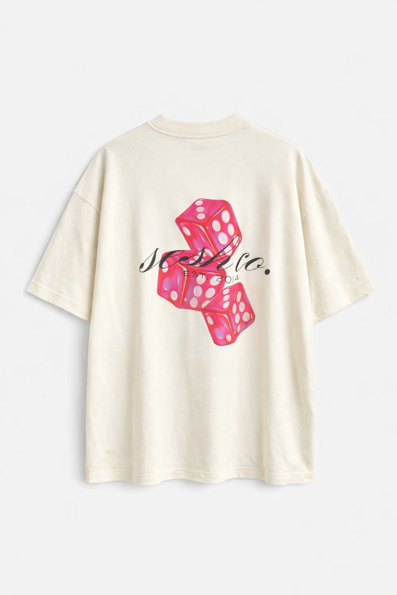 POLERA OVERSIZE DADOS ROSA