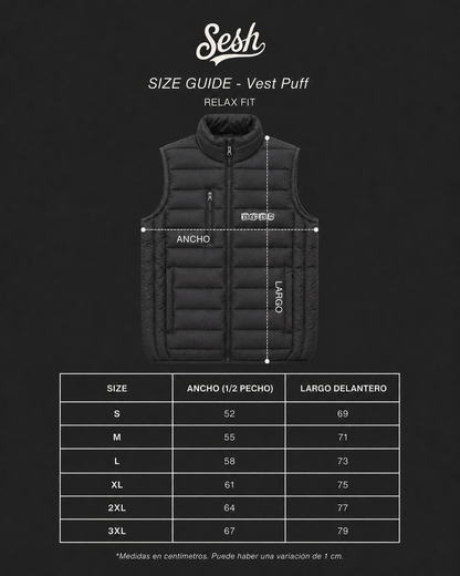 PUFF VEST NEGRO ESSENCE