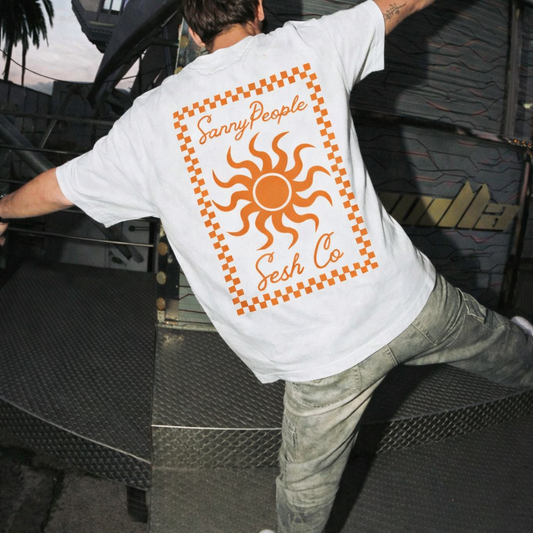 Polera Sunny People Blanca Heavy Cotton 250g – SESH | Oversize