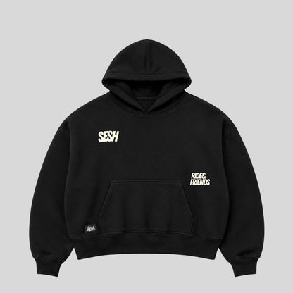 Promo Polerón negro SESH14 |FIT  boxyfit/oversize