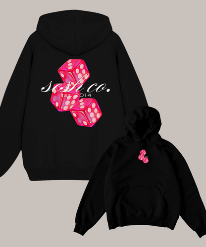Polerón Dados Rosados SESH | Hoodie Estampado Oversize Chile