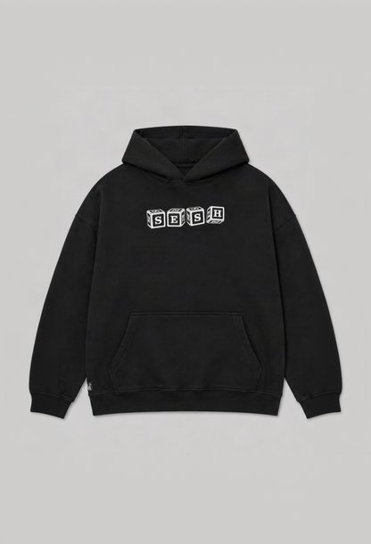 Polerón Negro Dados — Boxy