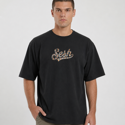 Polera Print Negra — Regular