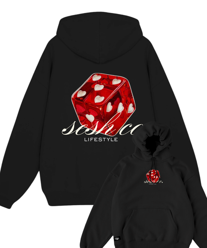 Polerón Dado Coral SESH | Hoodie Estampado Vibrante Chile