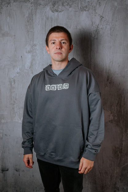 Polerón Gris Dados — Boxy
