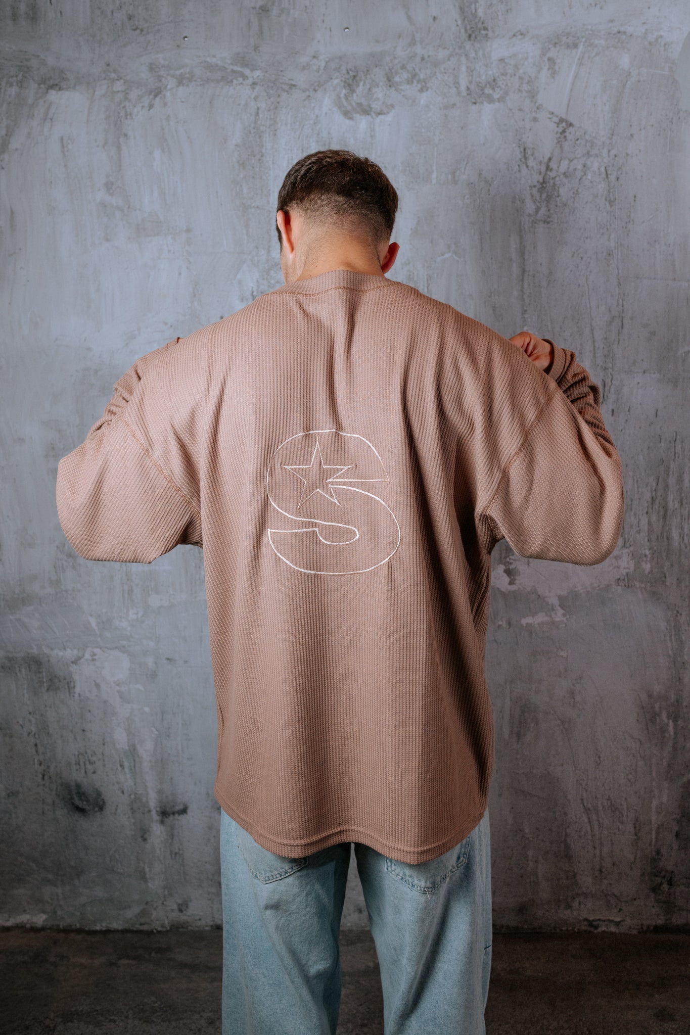 Polera Manga larga / Waffle capuccino