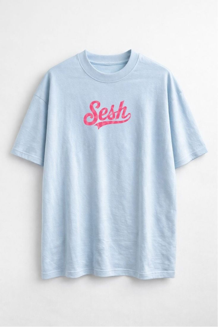 POLERA OVERSIZE  CELESTE