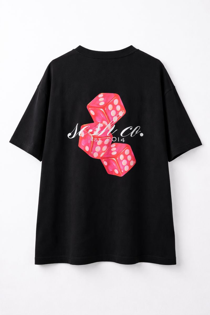 POLERA OVERSIZE DADO ROSA NEGRO