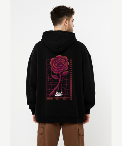 Polerón Rosa Oversize SESH | Hoodie Mujer Streetwear Chile